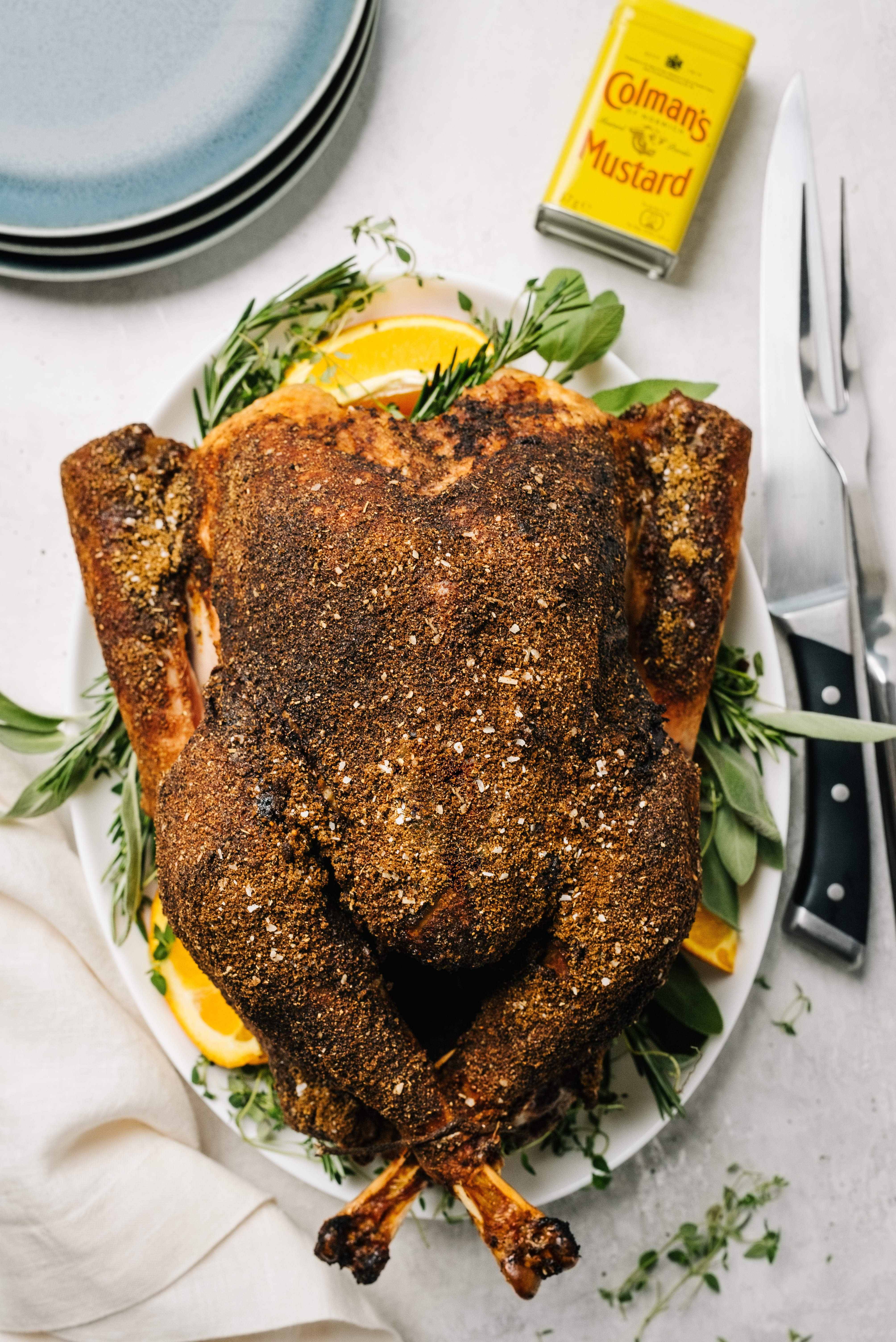 Oven Roasted Turkey with Spicy Rub plate detail