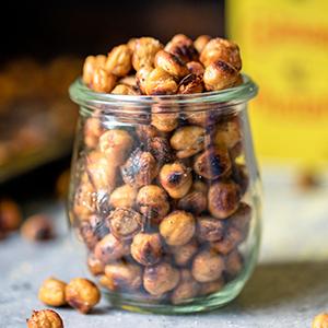 4 Ingredient Mustard Spicy Roasted Chickpeas