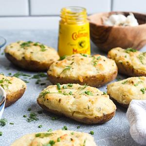 Creamy Mustard Twice Baked Potatoes