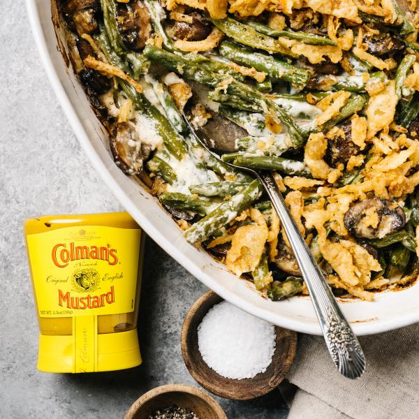 Fired Up Green Bean Casserole plate detail