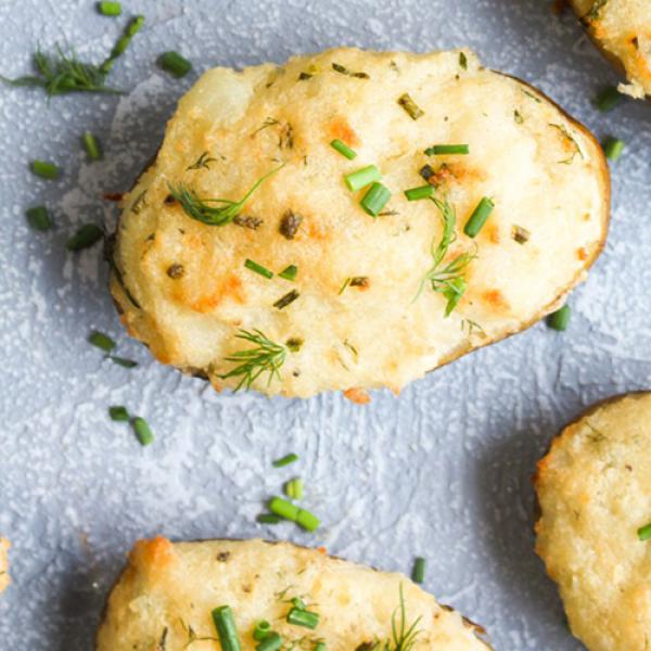 Creamy Mustard Twice Baked Potatoes