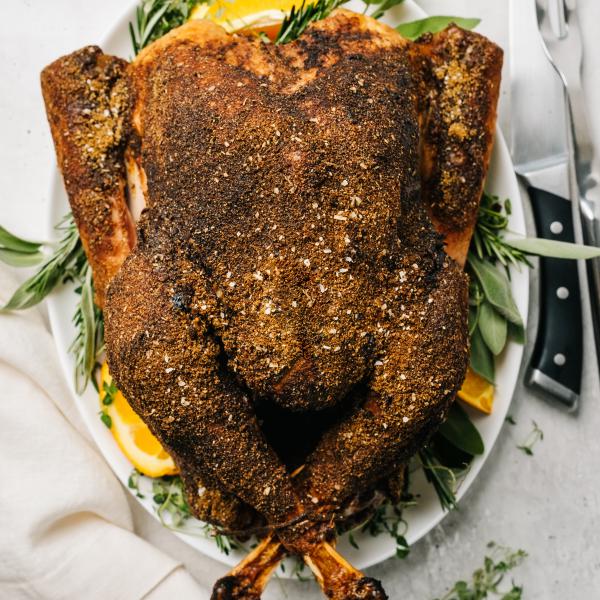 Oven Roasted Turkey with Spicy Rub plate detail